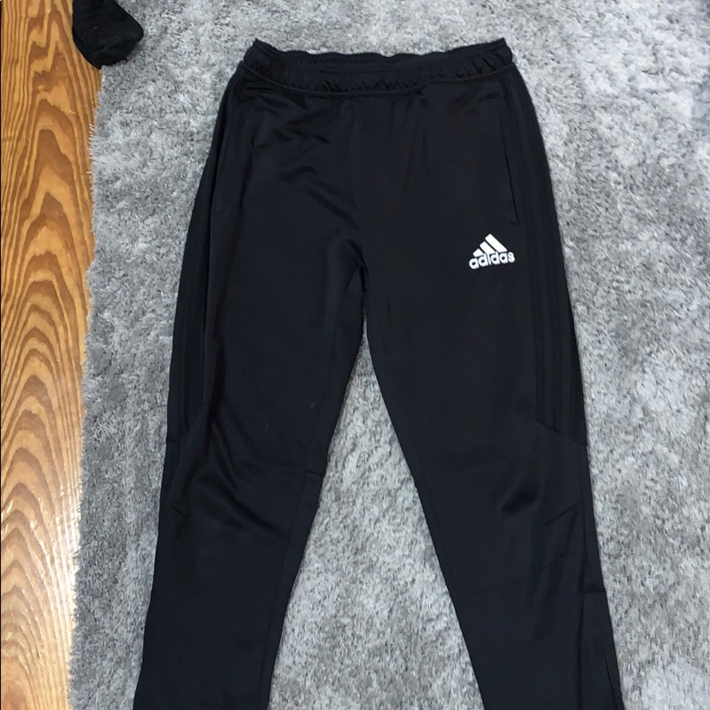 boys black adidas joggers